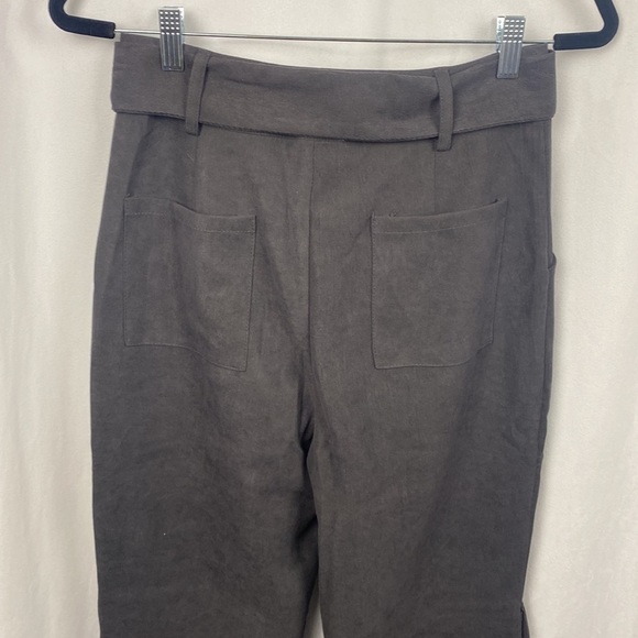 Anthropologie Sadie & Sage Moonlight Mile Paper Bag Pants - Charcoal -Size Small - Picture 13 of 13